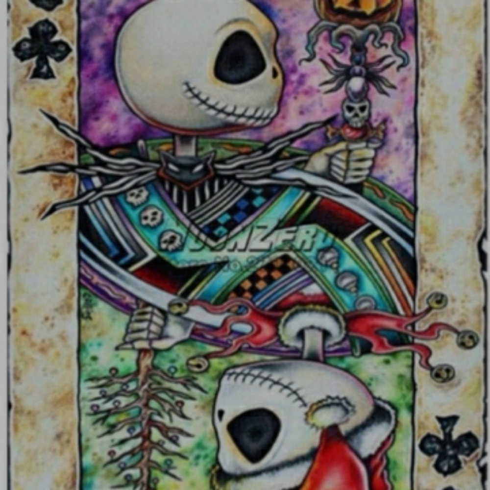 11.81x15.75IN JACK SKELLINGTON POKER CARD DIAMOND PAINTING KIT GREAT FOR STRESS